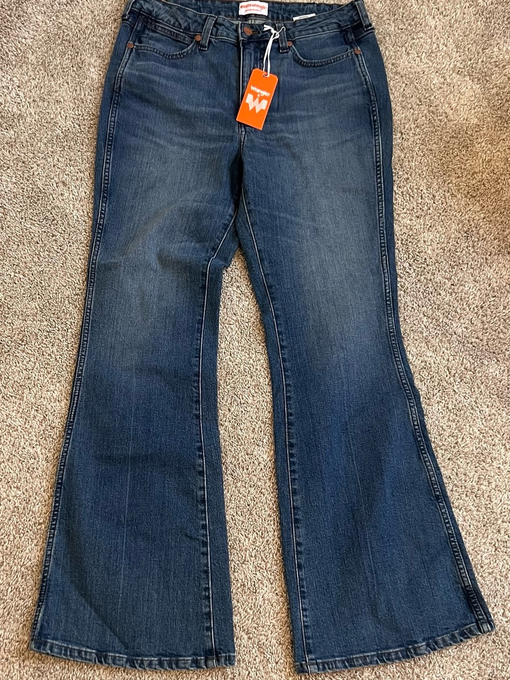 Wrangler Women’s Embroidered Indigo Flare Jeans